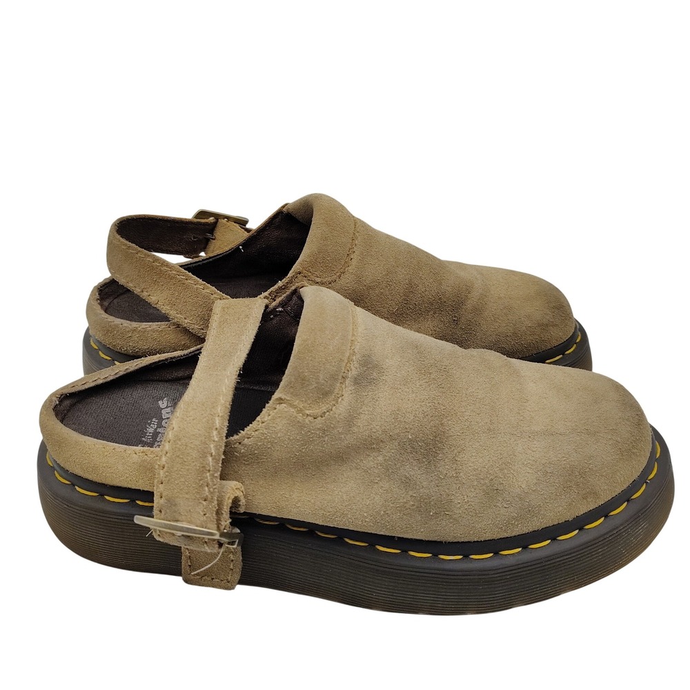 Dr. Martens Womens US Size 8 Laketen Slingblack Clog Sandals Leather Suede